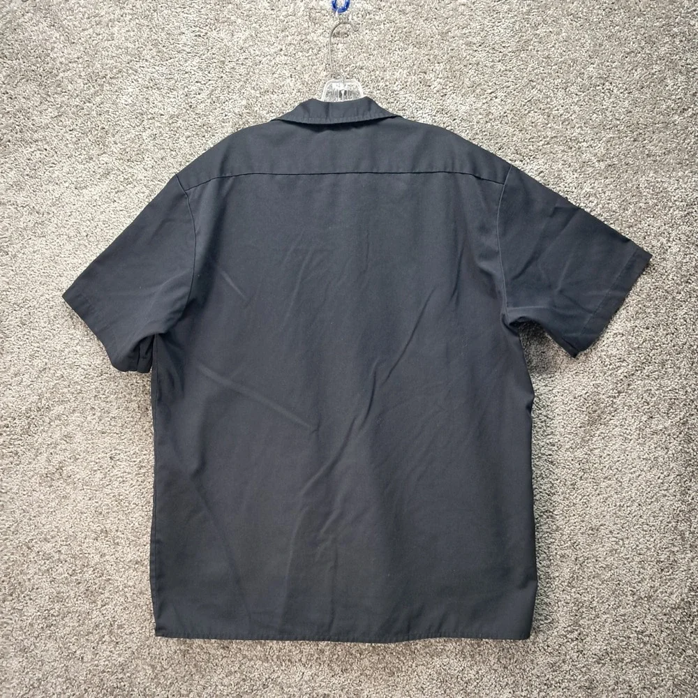 Dickies Mens Black Short Sleeve Button Up Work Shirt Large‎ 1574 BK